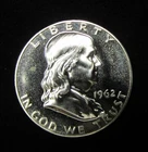 1962 GEM PROOF FRANKLIN HALF DOLLAR - 90% SILVER - SOME TONING SPOTS