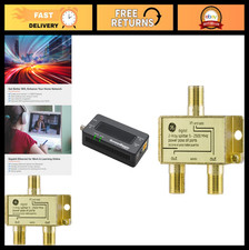 MoCA 2.5 Network Adapter & 2-Way Coaxial Cable Splitter for High-Speed Internet