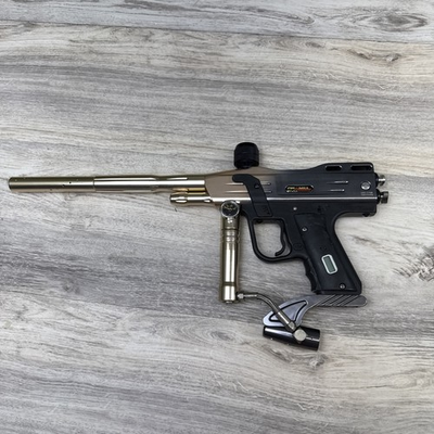 #ad VTG PMI Piranha EVO Gold Fade Paintball Gun Marker Rare Excellent Cond. Untested $189.99