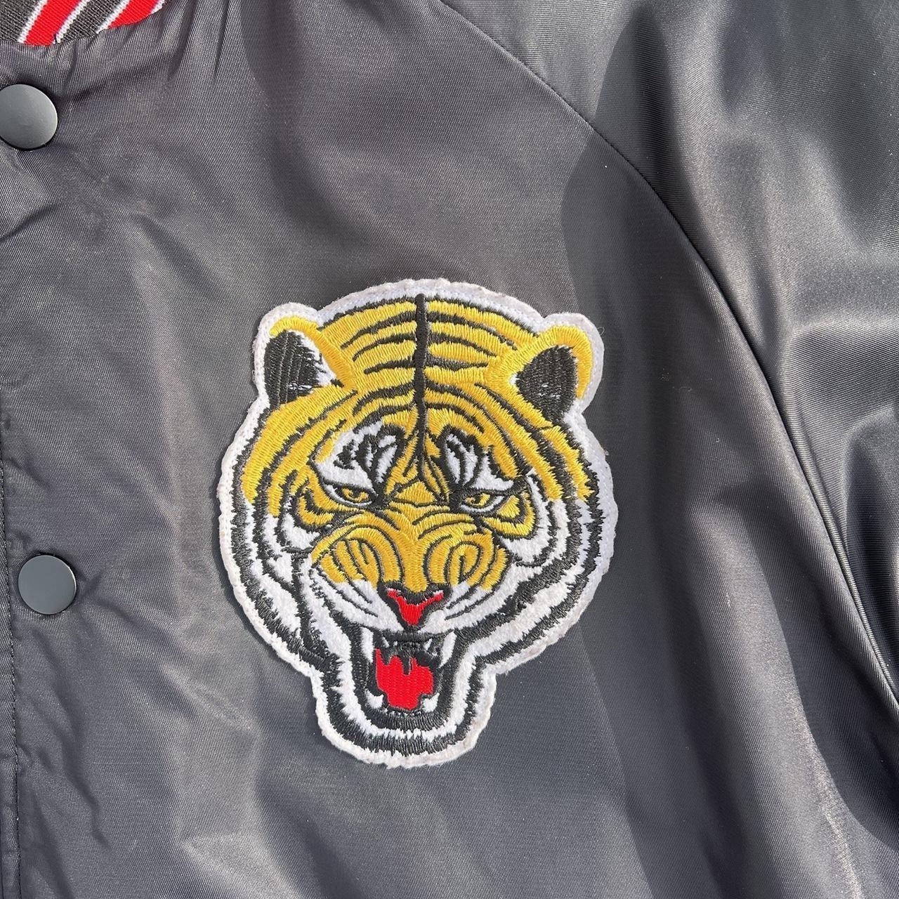 Undefeated Tiger Patch Varsity Jacket Black Red E… - image 2