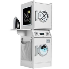 Best Choice Products Pretend Play Kids Wooden Washer Dryer Set Laundry