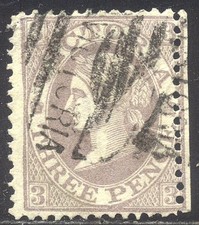 VICTORIA #97 Used - 1853 3p Lilac ($57)