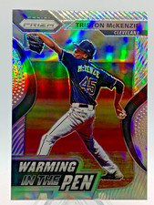 2020 Panini Prizm - Warming in the Pen Triston McKenzie #WIP-9 Silver Prizm (RC)