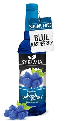 SugarFree Blue Raspberry Syrup for Drinks, Cocktails, Lemonades, Desserts