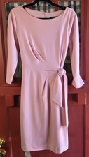 Tahari ASL Women's Classic Bubble Gum Pink 3/4 Sleeve Career Midi Dress Size 6