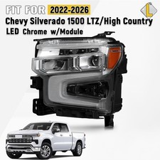Led Headlight For 2022-2026 Chevy Silverado 1500 Ltz Chrome Wled Drl Left Side