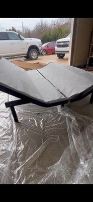 Therapedic Adjustable Bed Base King Head Up Only Metal Frame Black Metallic