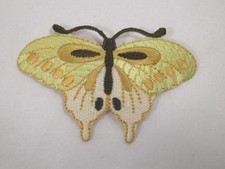 Yellow Black Butterfly Iron On Patch 3.25 Inch