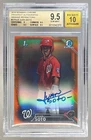 Juan Soto 2016 Bowman Chrome Orange Refractor 1st RC Auto 2/25 BGS 9.5/10