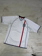 Vintage Score Draw England Retro Home Shirt Soccer Jersey Men Size M White
