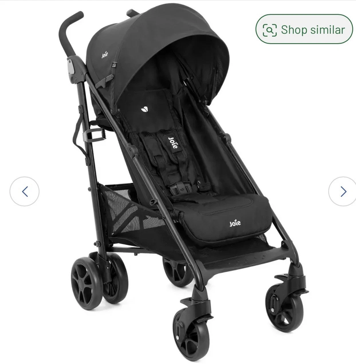 Joie Brisk Lightweight Umbrella Black Stroller - Coal