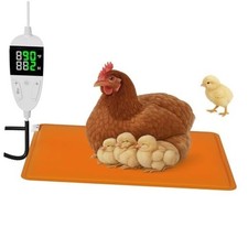 Chicken Heating Pad with Digital Thermostat  Timer, 11.7x15.7in 12  x16  Orange