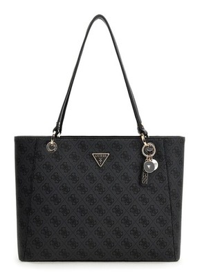 GUESS Noelle II Tote Schultertasche Shopper Coal Logo dunkelgrau schwarz