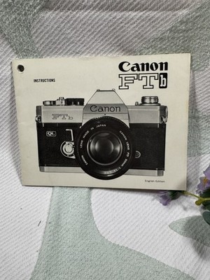Canon FTb SLR Camera Instruction Manual English 原装说明书 手册 日本版