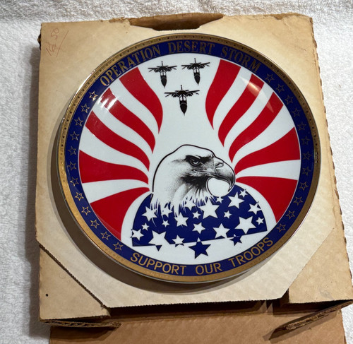 Vintage 1991 Operation Dessert Storm LE#5948 Main Street Studios Porcelain Plate
