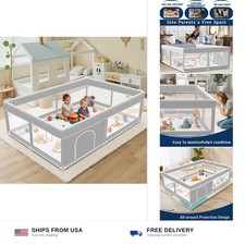 Baby Playpen 65 50Inch, Playpen for Babies and Toddlers, Play Pen Pin Indoor ...