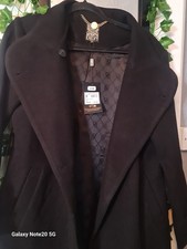 Image of BIBA Coat Ld00 Black Size Small Brand New Wit Tags Size 10. belt missing