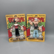 Popeye & Olive Oyl Bendable Figures Vintage 1993 NIP Sealed KFS Inc Set Of 2