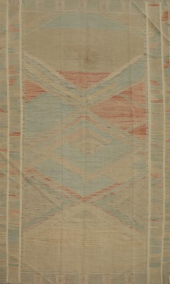 Kilim Flat-Weave Area Rug 5x8 Vegetable Dye Geometric Kelim Reversible Carpet