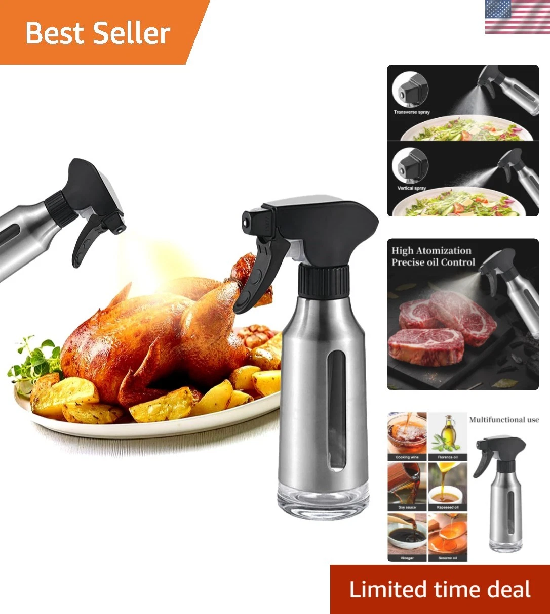 Oil Sprayer for Cooking,Stainless Steel Olive Oil Mister for Air Fryer Black ...
Opens in a new wind