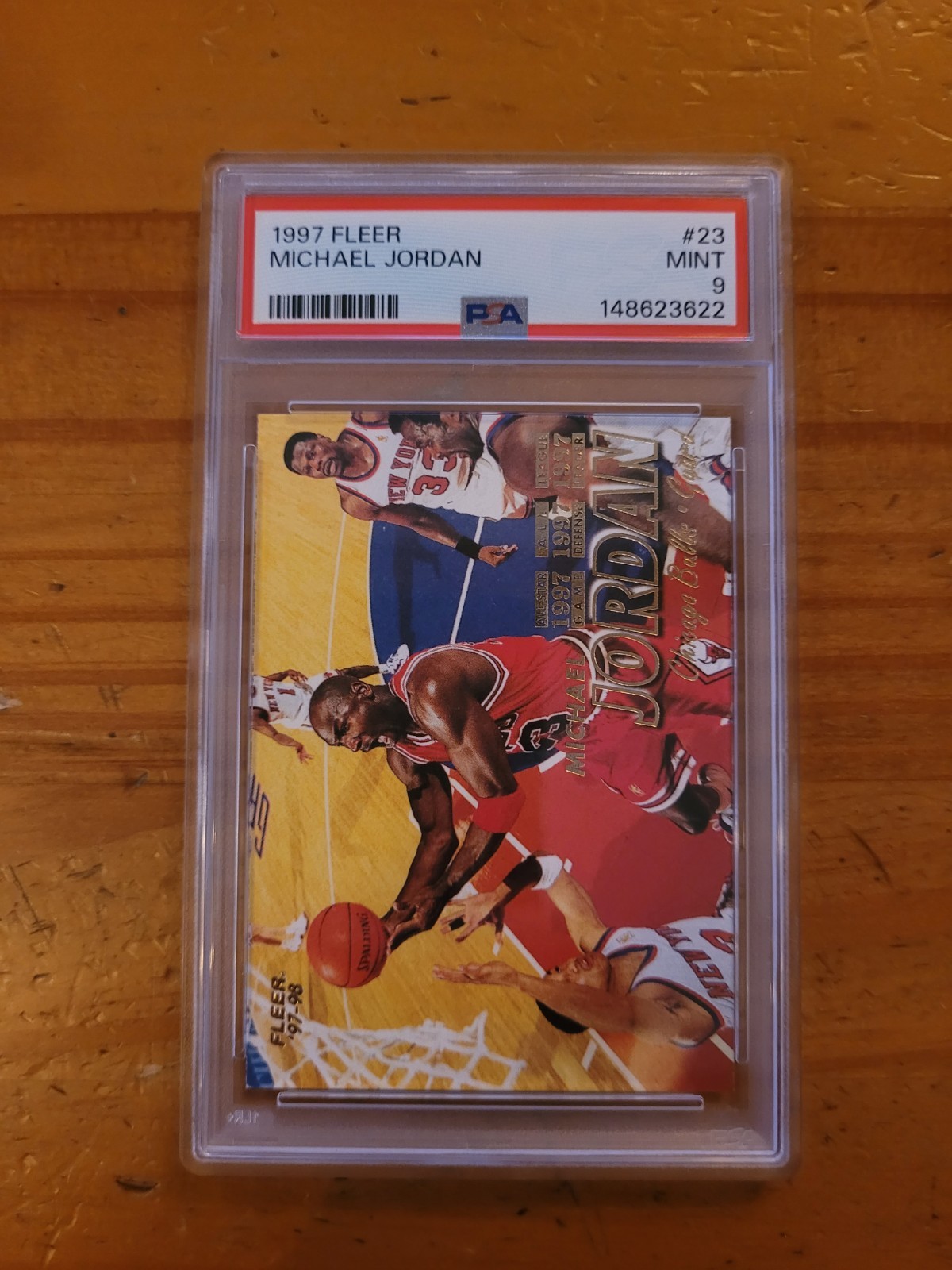 1997-98 Fleer #23 Michael Jordan PSA 9 Mint Bulls HOF