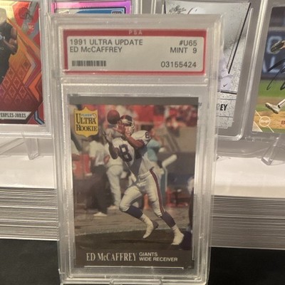Fleer 1991 Ultra Update Ed McCaffrey #U-65 Rookie PSA 9 New York Giants
