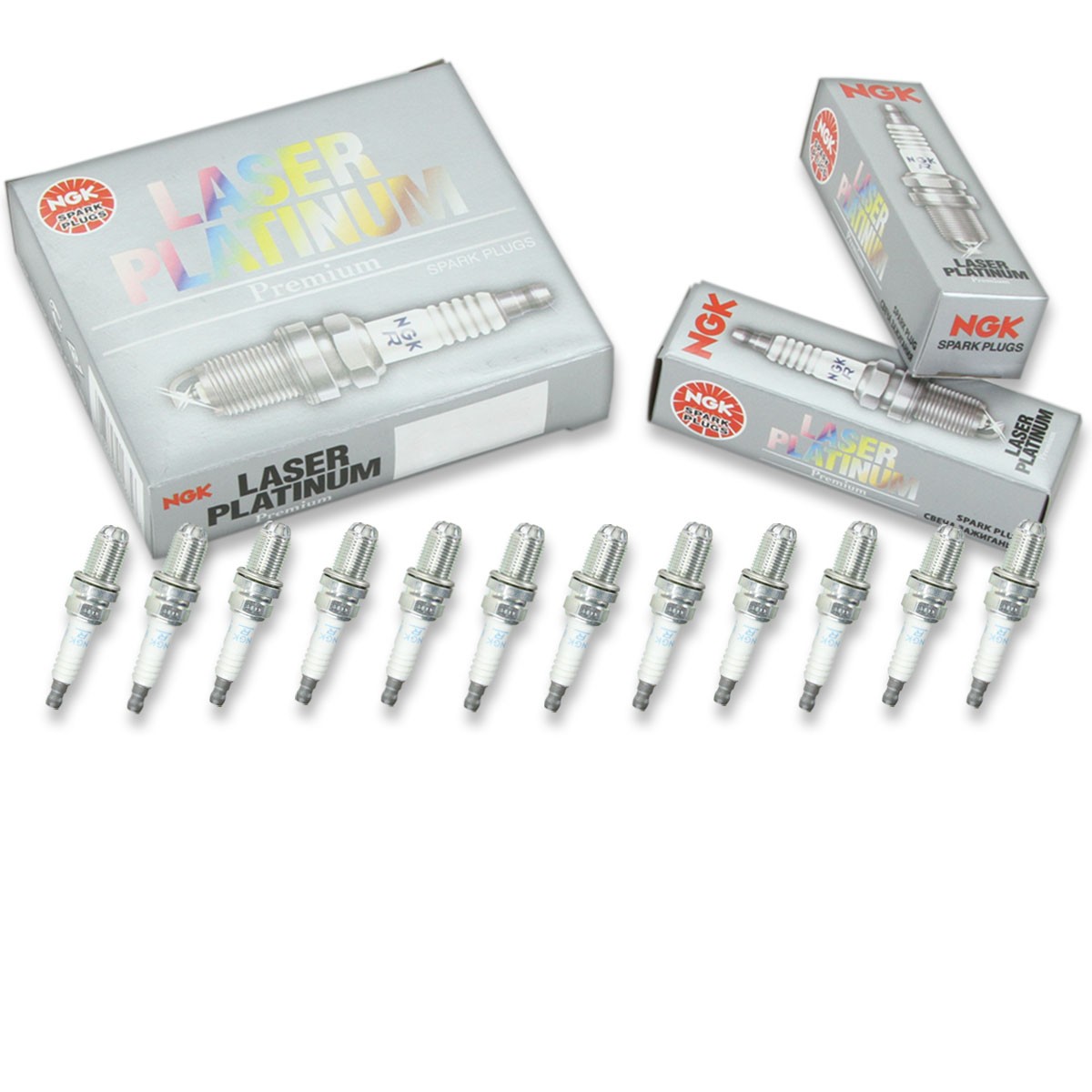 12 pcs NGK Laser Platinum Spark Plugs for 2003-2008 BMW 760Li 6.0L V12 - gl