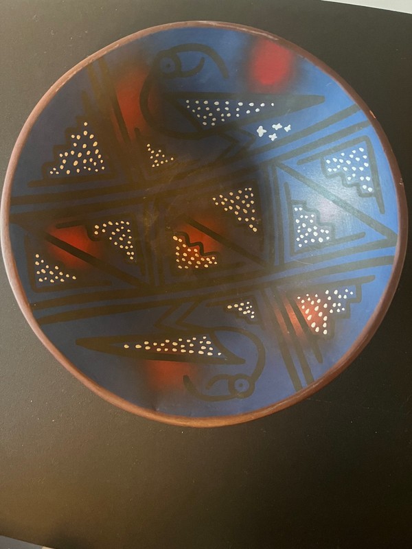 Vintage Painted Ceramic Studio Pottery Bowl