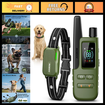 4500FT Remote Dog Training Shock Collar, Waterproof eCollar, 4 Modes, Rechargeab