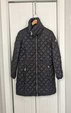 Chaqueta de plumón Michael Kors para mujer talla mediana negra acolchada acolchada acolchada