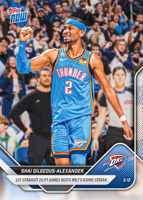 #ad Shai Gilgeous Alexander 127 Straight 2025 26 NBA Topps NOW Card 205 *In Stock* $4.76