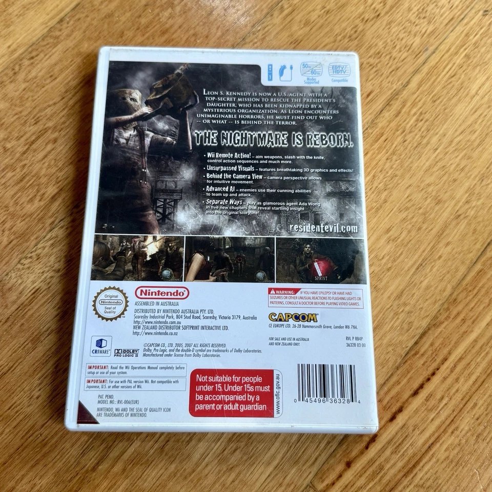 Resident Evil 4 IV Nintendo Wii Video Game Free Post PAL Survival Horror - Image 2 of 4