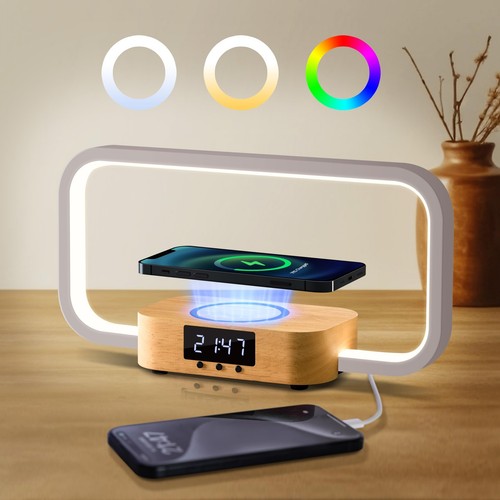 Bedside Table Lamp Wireless Charger: Touch Nightstand Lamp with USB Port | De...