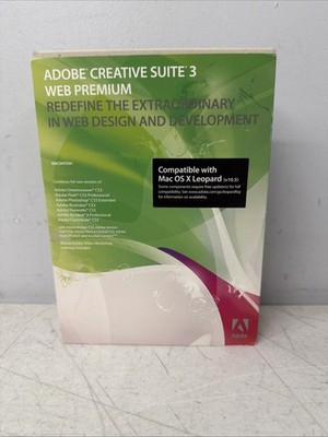 Adobe Creative Suite 3 Web Premium for Windows w/ Serial Number 3 Disc Set
