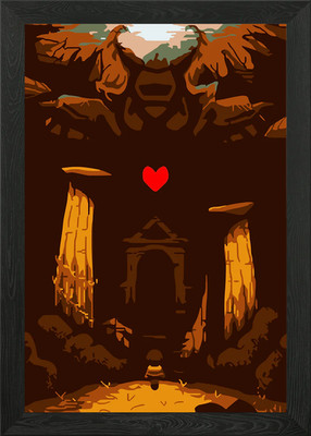 Undertale Game Art Framed Wall Art Poster Canvas Print Picture