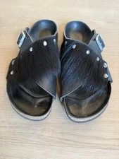 Birkenstock Womens Guam Oiled Sandal Removable Fur Size EU 37/Women 6/Men 4