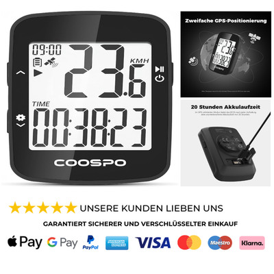 GPS Fahrradcomputer Kabellos Bluetooth5.0 ANT 2,3