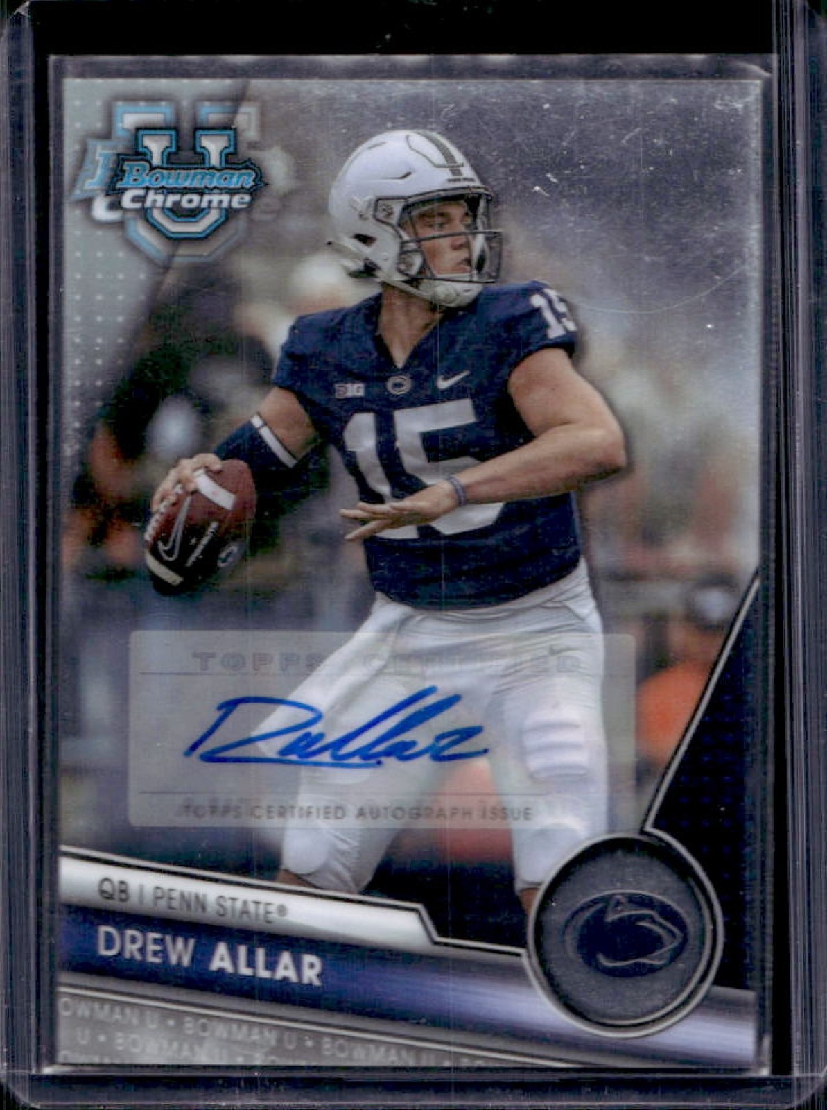 2023 Bowman University Chrome Drew Allar Prospect Auto #113 Nittany Lions