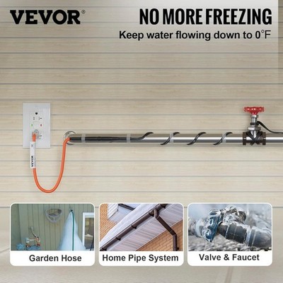 100ft. Pipe Heat Cable 5W/ft. Self-Regulating Heat Tape IP68 110V with Build-in