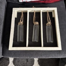 Decorative Rustic Distressed White Frame. Used 17” X 16”