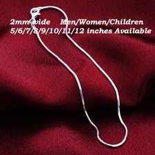 Designer Inspired Real 925 Sterling Silver 11 inch Snake Chain Bracelet/Anklet