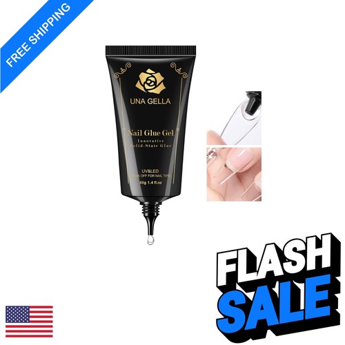 Quick Curing 40ml Nail Glue Gel - Clear, Non-Yellowing for Perfect Adhesion