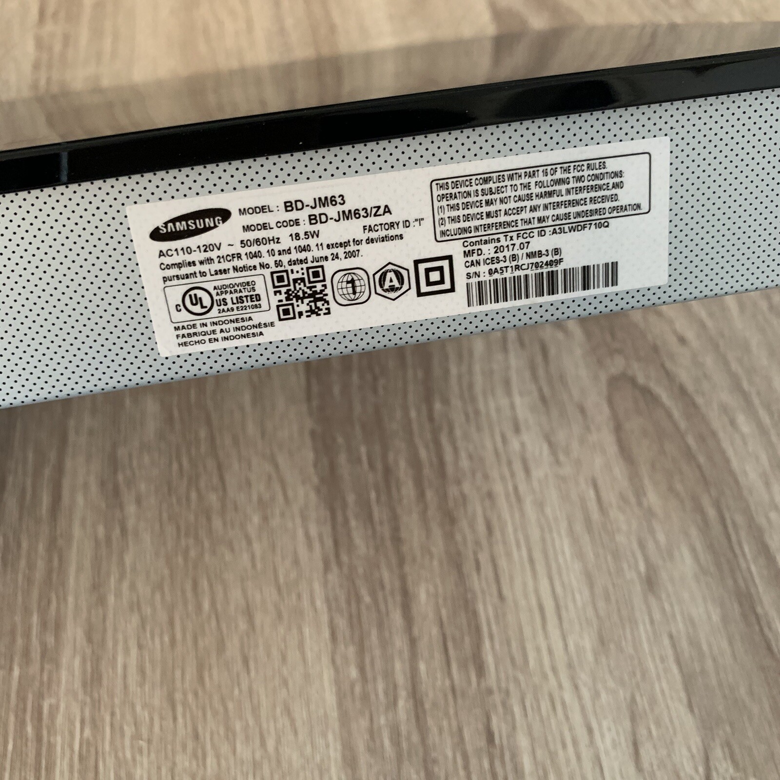 SHIPS SAME DAY Samsung BluRay DVD Player BDJM63 Doesn’t Work Parts Or