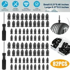 82PCS Car Vacuum Tire Repair Nail Rubber Screw Nails Screwdriver Tool Kit w/Box