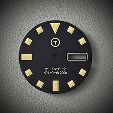 TLDC0641DD Black C3 Light Cream / Seiko Mod PLGS Day Date Dial NH36 4R36 SKX