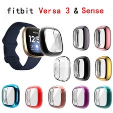 For Fitbit Versa 3 Sense Screen Protector Soft TPU Full Coverage Case Cover  