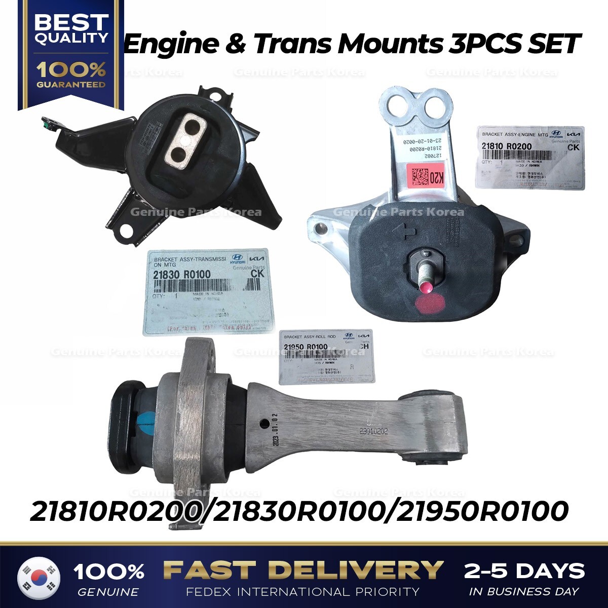 21810 R0100 ⭐Genuine⭐ Engine & Trans Mounts 3PCS SET for Kia Carnival | eBay