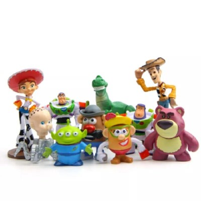Toy Story Figure Lot of 10 Buzz Lightning Figurines Woody Jessie Toy Child