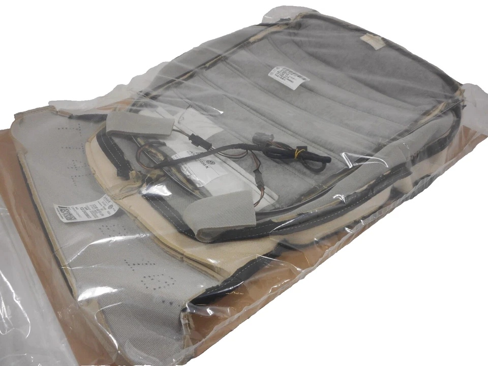 (649) Orig. VW PASSAT Sitzbezug Stoff/Leder Heizung beige 3C0881406BS UFN *NEU* - Bild 2 von 4