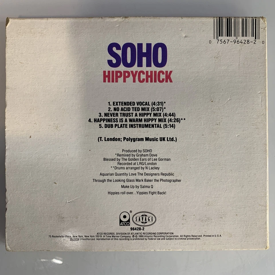 Soho Hippy Check CD Maxi Single Foto 2 de 2